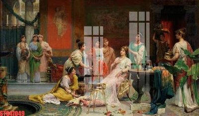 File PSD Tranh sơn dầu phương tây tổng hợp STS47049 (gốc) nhiều lớp (multi-layer)