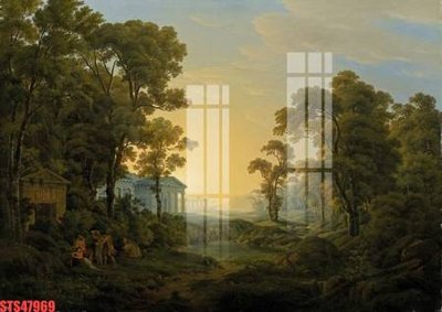 File in trần Tranh sơn dầu phương tây tổng hợp STS47969 (bản gốc) hoa văn