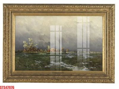 File in trần Tranh sơn dầu phương tây tổng hợp STS47976 (file gốc) hoa văn 3D