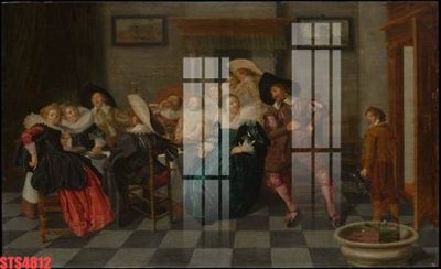 File in mica Tranh sơn dầu phương tây tổng hợp STS4812 (bản gốc) làm vách ngăn