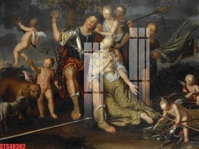 Download file gốc Tranh sơn dầu phương tây tổng hợp STS48302 (in lụa) cao cấp