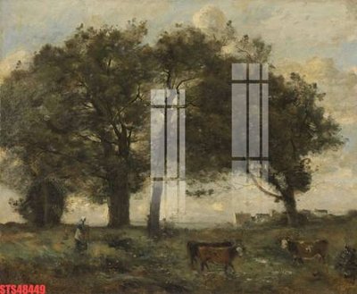 File tranh Tranh sơn dầu phương tây tổng hợp STS48449 (gốc) chủ đề thành phố