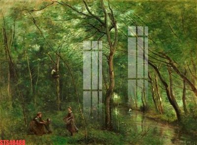 File tranh Tranh sơn dầu phương tây tổng hợp STS48488 (ảnh gốc) in trần nhà