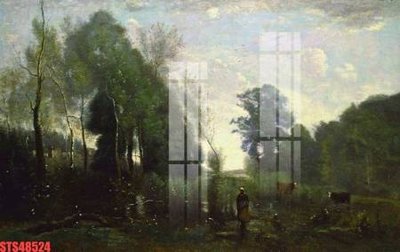 File gốc Tranh sơn dầu phương tây tổng hợp STS48524 (in lụa) tranh mã đáo