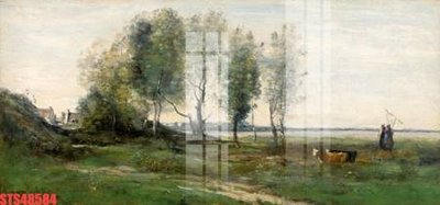 File gốc Tranh sơn dầu phương tây tổng hợp STS48584 (in lụa) tranh mã đáo