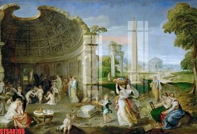 File gốc Tranh sơn dầu phương tây tổng hợp STS48709 (bản quyền) cho in ấn