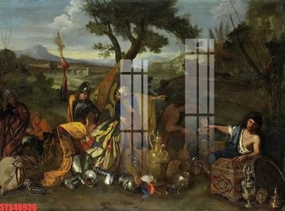 File tranh Tranh sơn dầu phương tây tổng hợp STS48936 (ảnh gốc) in trần nhà