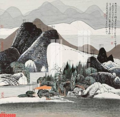 Download file gốc Tranh sơn dầu phương tây tổng hợp STS50080 (in mica) trang trí