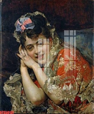 File in trần Tranh sơn dầu phương tây tổng hợp STS50137 (bản gốc) bầu trời