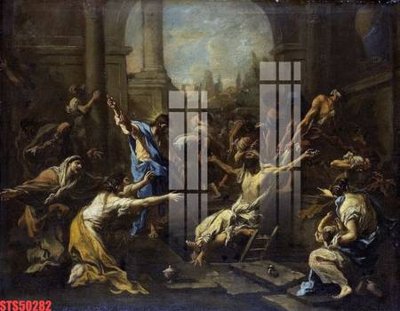 File tranh Tranh sơn dầu phương tây tổng hợp STS50282 (bản gốc) treo quán cafe