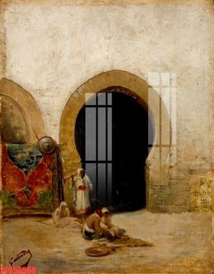 Ảnh gốc file in lụa Tranh sơn dầu phương tây tổng hợp STS50568 chi tiết