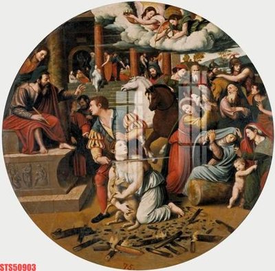 Ảnh gốc Tranh sơn dầu phương tây tổng hợp STS50903 (độ nét cao) in mica