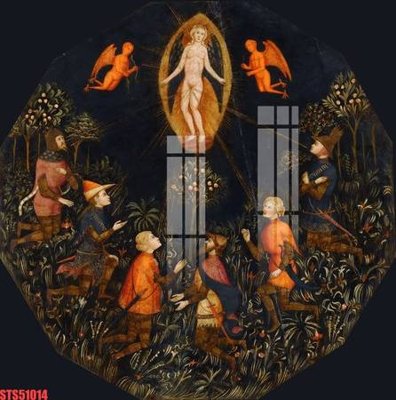 File in trần Tranh sơn dầu phương tây tổng hợp STS51014 (bản gốc) mây trời