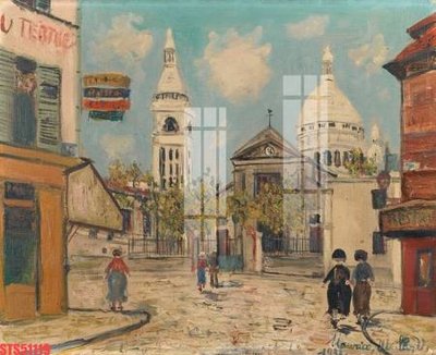 File tranh gốc in trần nhà Tranh sơn dầu phương tây tổng hợp STS51119 3D