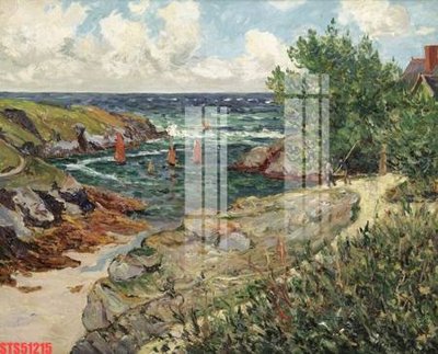 File gốc Tranh sơn dầu phương tây tổng hợp STS51215 (in mica) cắt laser