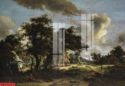 Hình ảnh file gốc in trần nhà Tranh sơn dầu phương tây tổng hợp STS51592