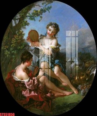 File gốc Tranh sơn dầu phương tây tổng hợp STS51856 (in lụa) hoa văn cổ điển