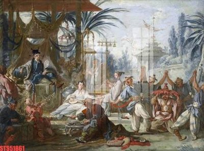 File tranh Tranh sơn dầu phương tây tổng hợp STS51861 (bản gốc) in lụa dán tường