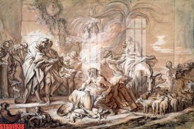 File gốc Tranh sơn dầu phương tây tổng hợp STS51938 (in lụa) chi tiết cao