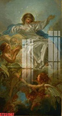 File tranh Tranh sơn dầu phương tây tổng hợp STS51967 (bản gốc) in lụa 3D