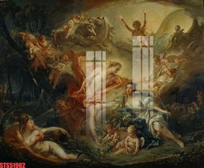 Ảnh mô tả file gốc in mica Tranh sơn dầu phương tây tổng hợp STS51982