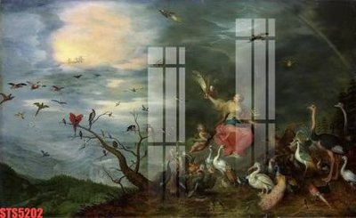 File gốc Tranh sơn dầu phương tây tổng hợp STS5202 (in mica) làm bảng hiệu