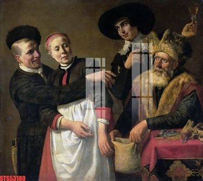 File gốc Tranh sơn dầu phương tây tổng hợp STS53180 (phong cách) châu Âu