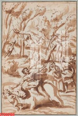 File in trần Tranh sơn dầu phương tây tổng hợp STS53184 (bản gốc 3D) sống động