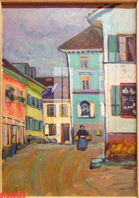 File tranh Tranh sơn dầu phương tây tổng hợp STS53423 (bản gốc) treo quán cafe