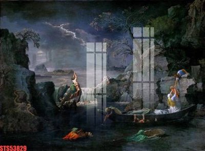 File tranh gốc PSD Tranh sơn dầu phương tây tổng hợp STS53829 còn nguyên layer