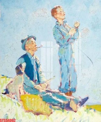 File tranh Tranh sơn dầu phương tây tổng hợp STS54062 (gốc) in trên kính