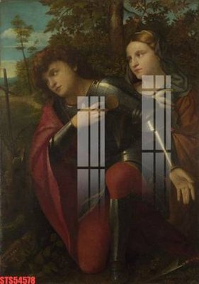 File gốc Tranh sơn dầu phương tây tổng hợp STS54578 (vector) cho in ấn