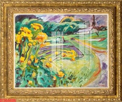 Hình ảnh file gốc in trần nhà Tranh sơn dầu phương tây tổng hợp STS55085