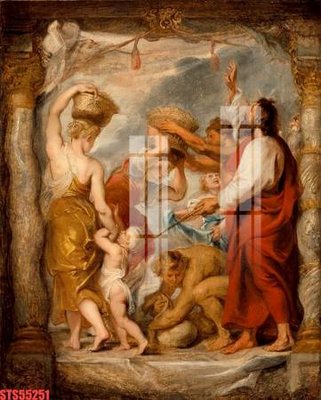 Tải file Tranh sơn dầu phương tây tổng hợp STS55251 (gốc) chủ đề phong thủy