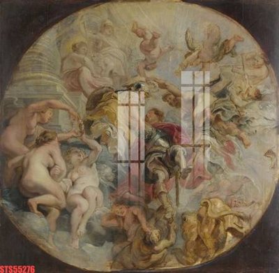 File gốc in tráng gương Tranh sơn dầu phương tây tổng hợp STS55276 chi tiết