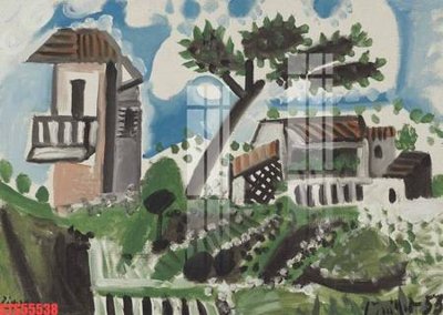 Tải file Tranh sơn dầu phương tây tổng hợp STS55538 (gốc) chủ đề hoa sen