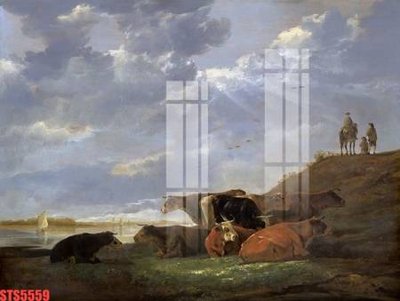 File tranh in trần 3D Tranh sơn dầu phương tây tổng hợp STS5559 (ảnh gốc)