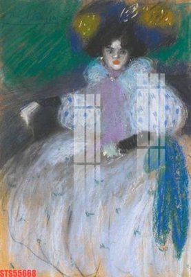 File tranh Tranh sơn dầu phương tây tổng hợp STS55668 (bản gốc) treo quán cafe