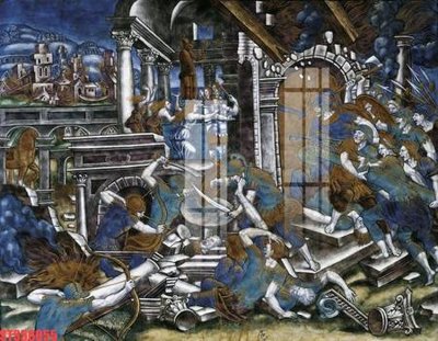 File tranh Tranh sơn dầu phương tây tổng hợp STS56055 (bản gốc) in lụa dán tường