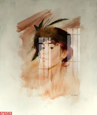 File in trần Tranh sơn dầu phương tây tổng hợp STS563 (bản gốc) hoa văn