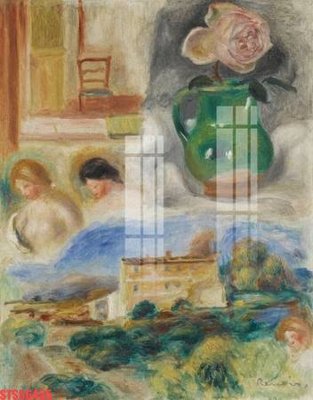 File gốc Tranh sơn dầu phương tây tổng hợp STS56455 (in lụa) trang trí tường