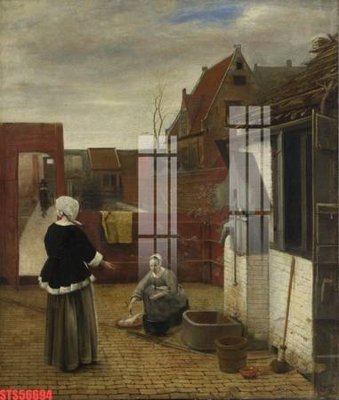 File tranh Tranh sơn dầu phương tây tổng hợp STS56694 (bản gốc) in lụa 3D