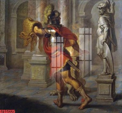 File tranh gốc in trần nhà Tranh sơn dầu phương tây tổng hợp STS57225 3D