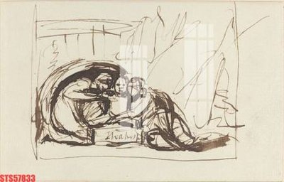 File tranh Tranh sơn dầu phương tây tổng hợp STS57833 (bản gốc) treo quán cafe