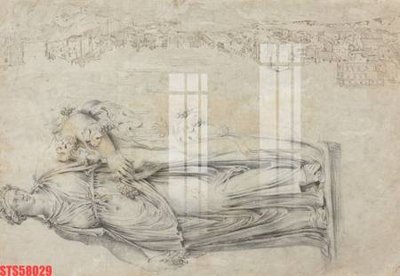 File tranh Tranh sơn dầu phương tây tổng hợp STS58029 (gốc) in trên kính