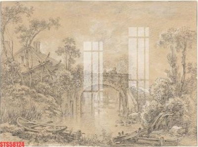 File gốc Tranh sơn dầu phương tây tổng hợp STS58124 (in tráng gương) ốp tường