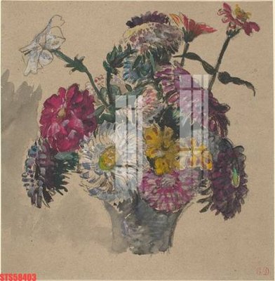 File gốc Tranh sơn dầu phương tây tổng hợp STS58403 (in lụa) hoa văn cổ điển