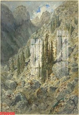 File in trần Tranh sơn dầu phương tây tổng hợp STS58436 (bản gốc 3D) sống động