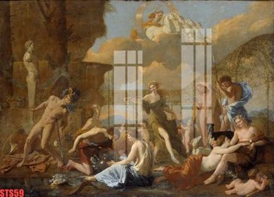 File gốc Tranh sơn dầu phương tây tổng hợp STS59 (in tráng gương) ốp tường