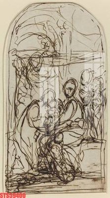 File gốc Tranh sơn dầu phương tây tổng hợp STS59400 (in lụa) hoa văn cổ điển